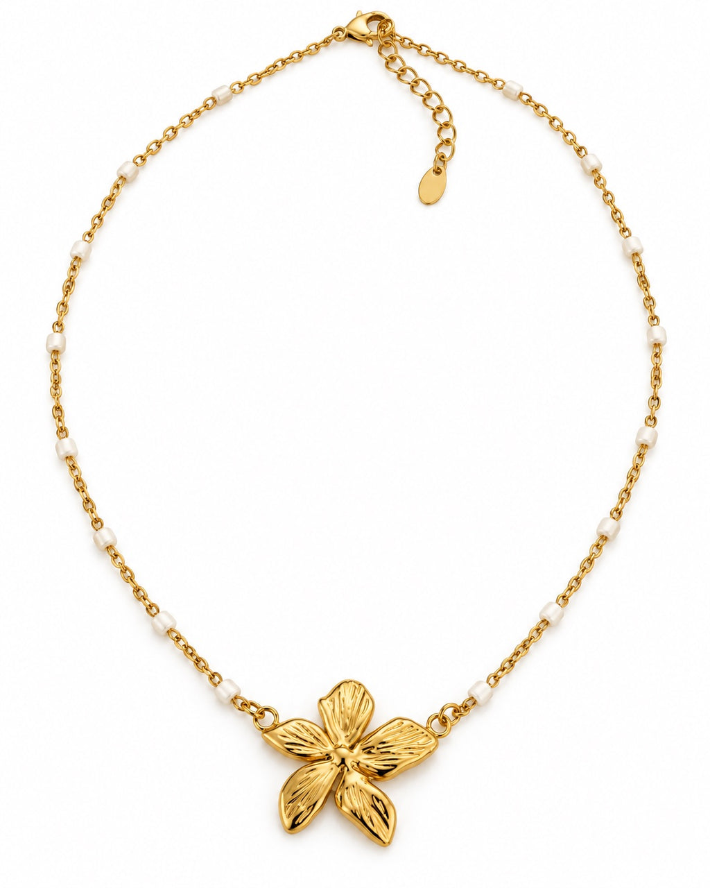 Collar Flor Oro completo