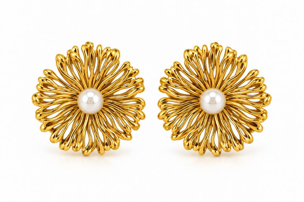 Pantallas Flor Oro, el par